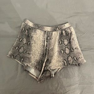 Snakeskin shorts